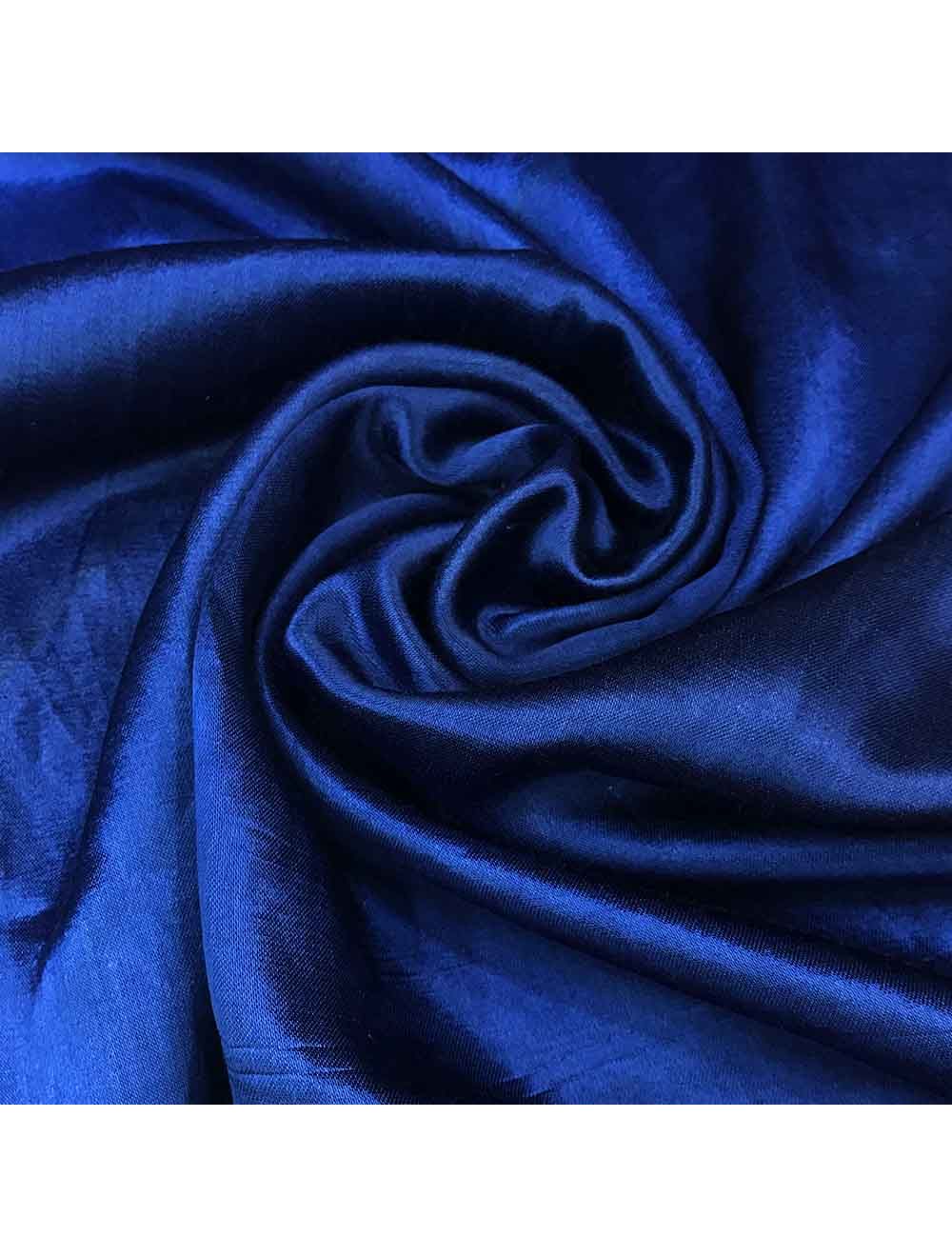 Indigo Blue Plain Viscose Gaji Silk Fabric (Wholesale)