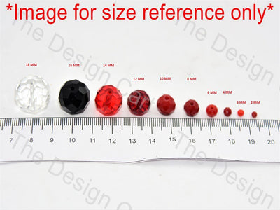 Light red Transparent Tyre / Rondelle Shaped - The Design Cart (11015422739)