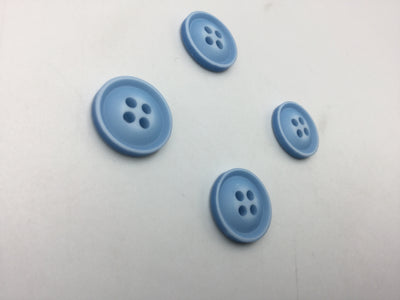 Sky Blue Four Hole Plastic Button