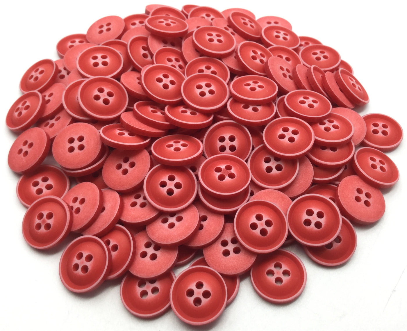 Red Circular Plastic Buttons