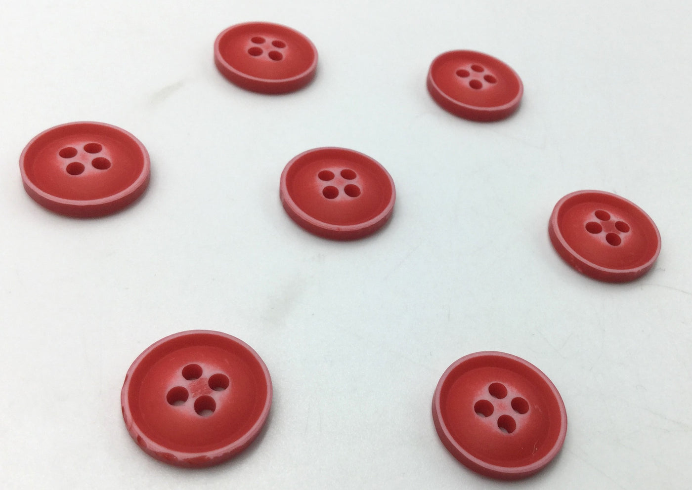 Red Circular Plastic Buttons