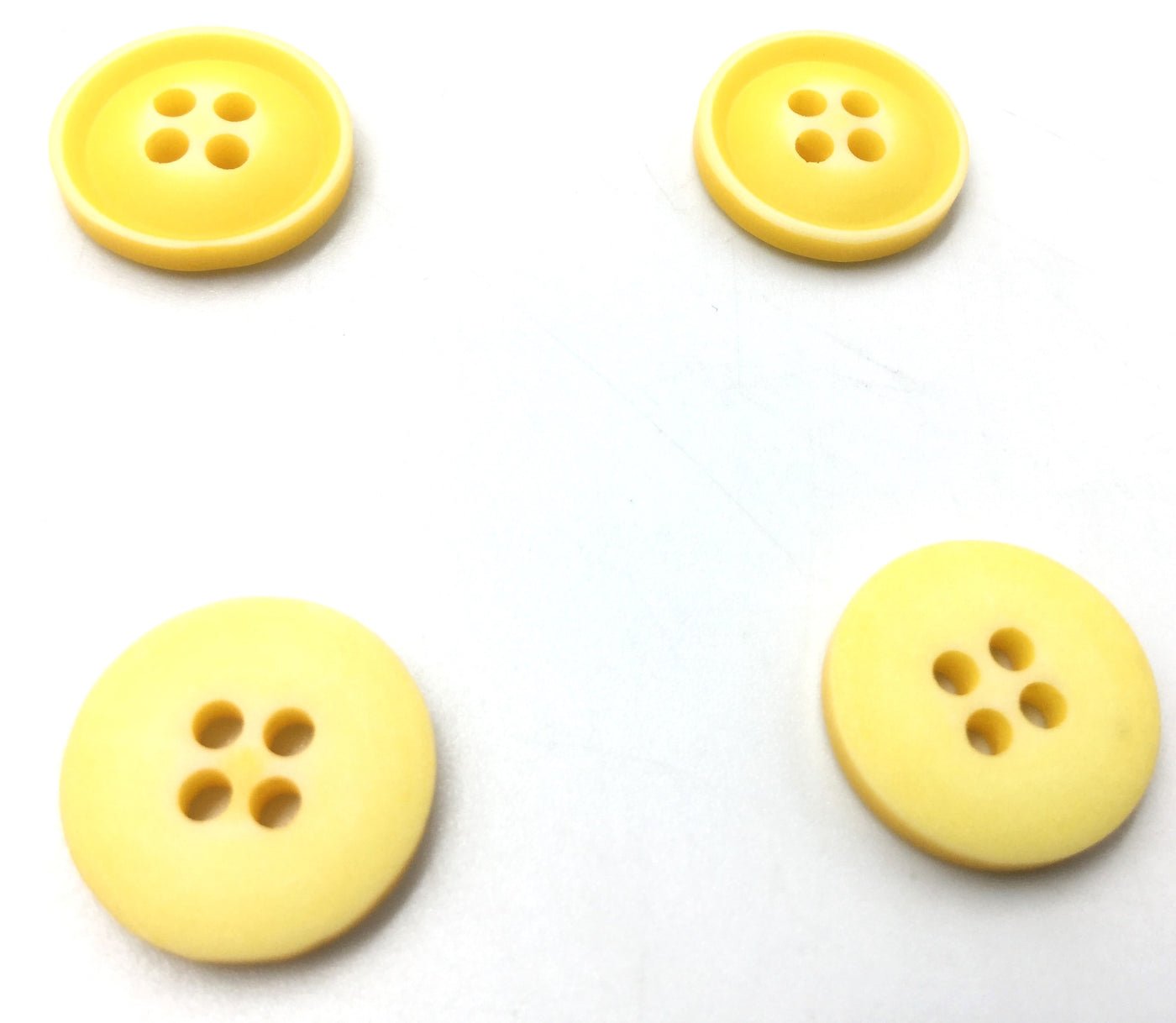 Matte Yellow Four Hole Polyester Button (Wholesale)