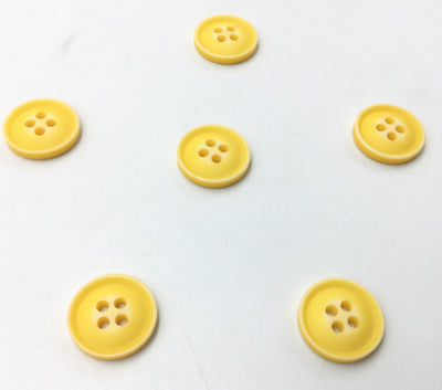 Yellow Circular Plastic Buttons