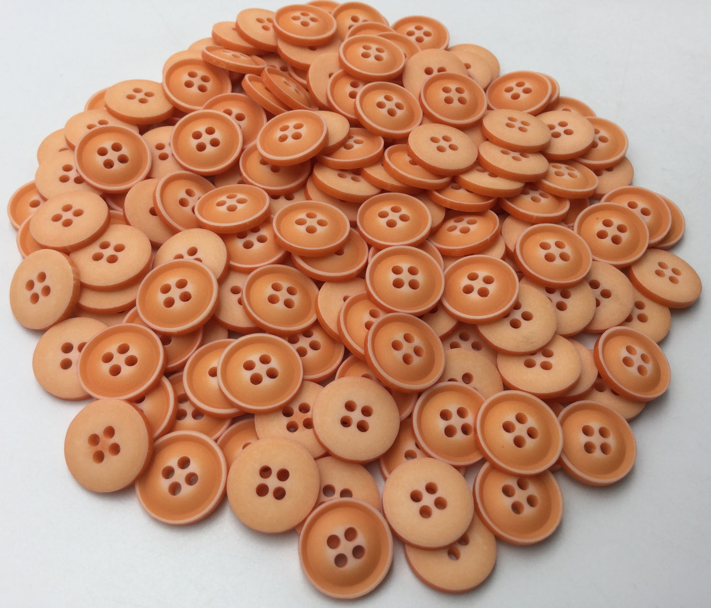 Orange Circular Plastic Buttons