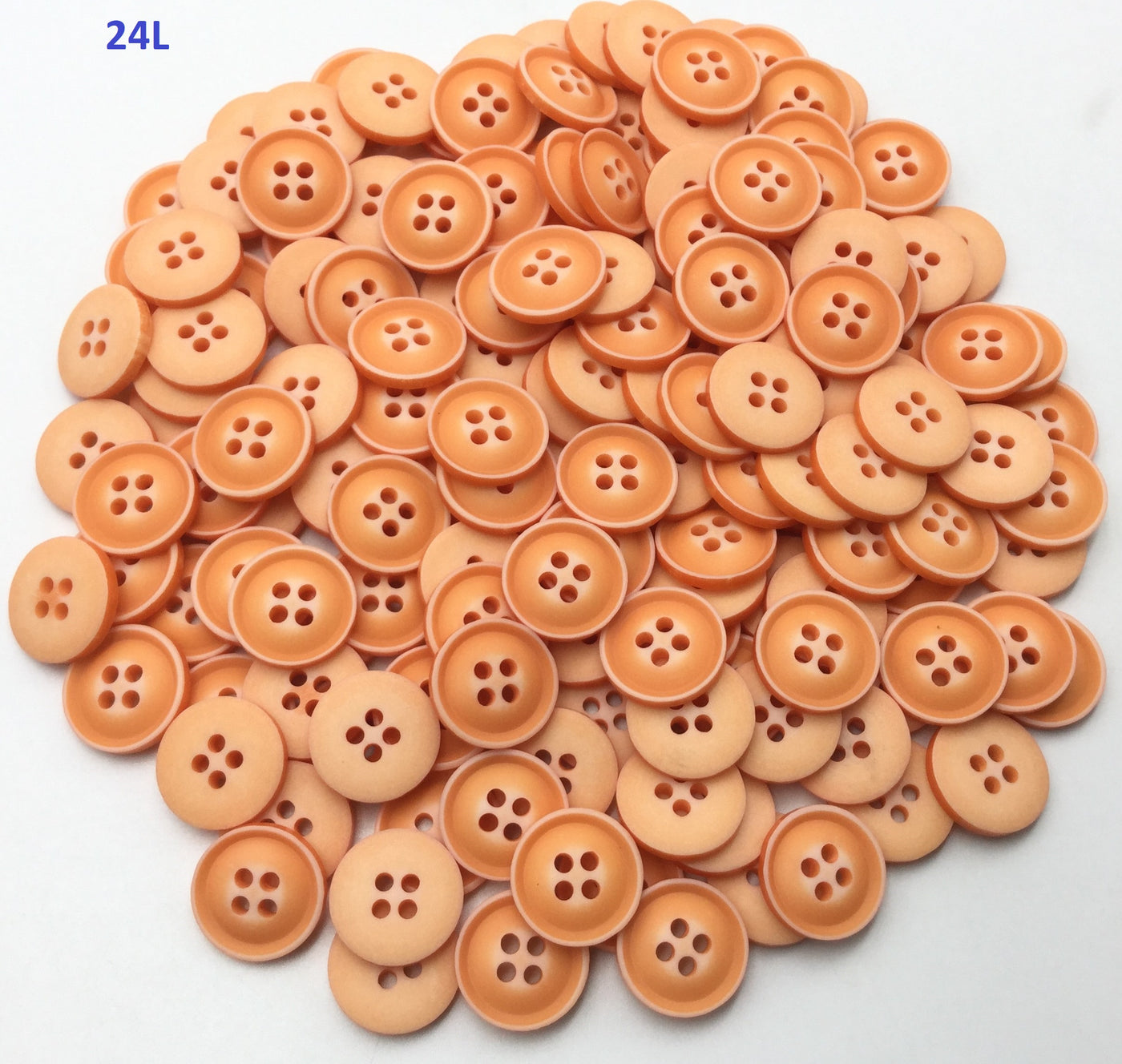 Orange Circular Plastic Buttons