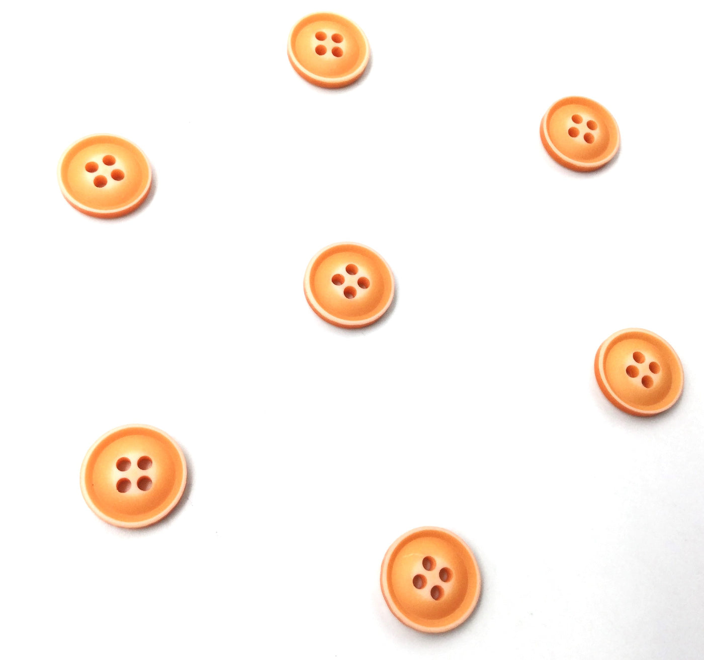 Matte Orange Four Hole Polyester Button (Wholesale)