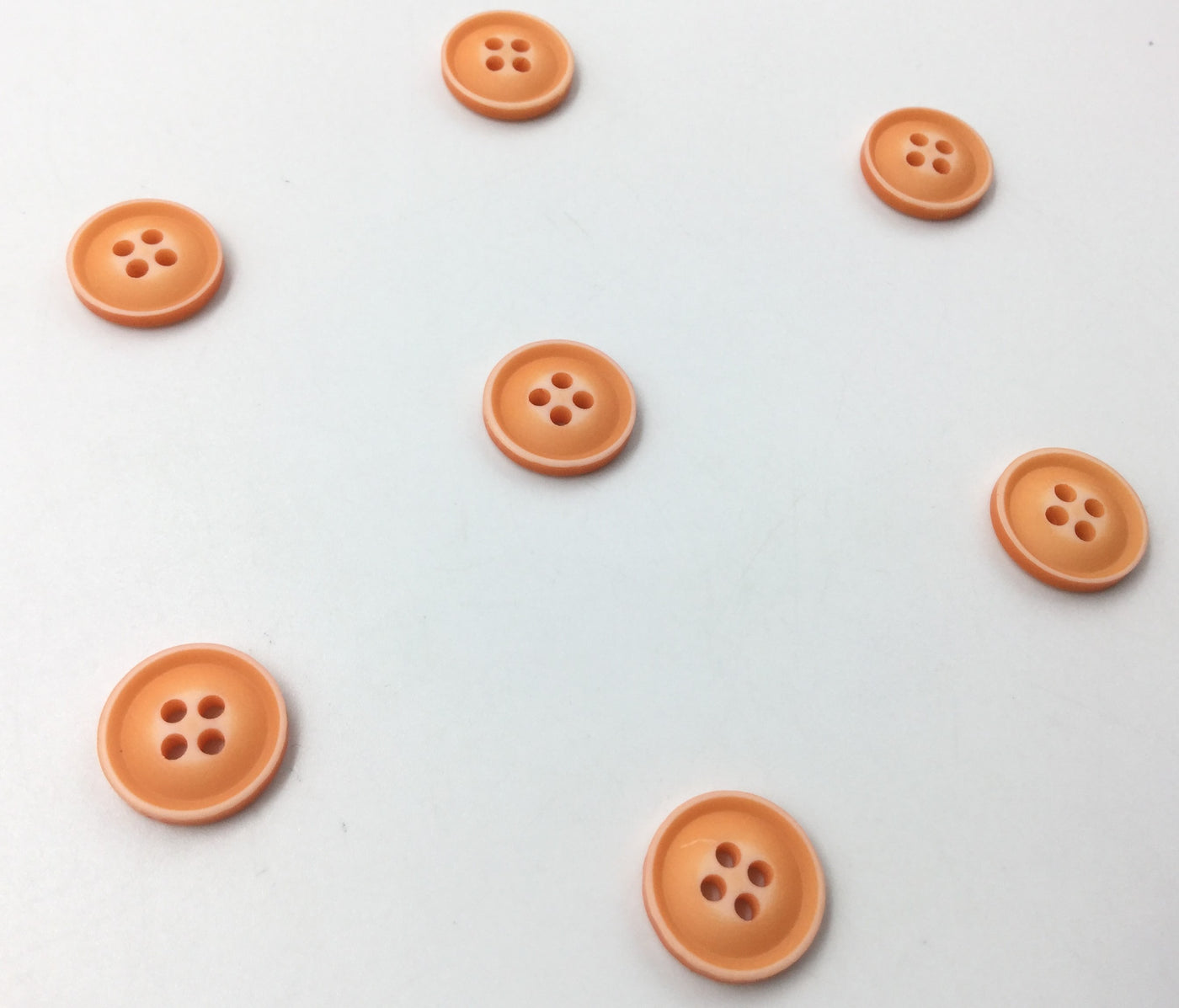 Orange Circular Plastic Buttons