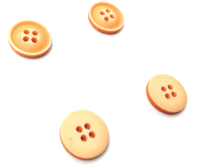 Matte Orange Four Hole Polyester Button (Wholesale)