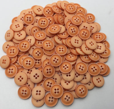 Orange Circular Plastic Button