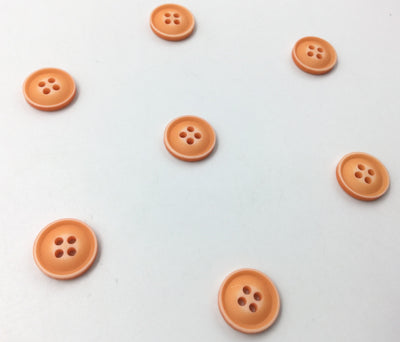 Orange Circular Plastic Button