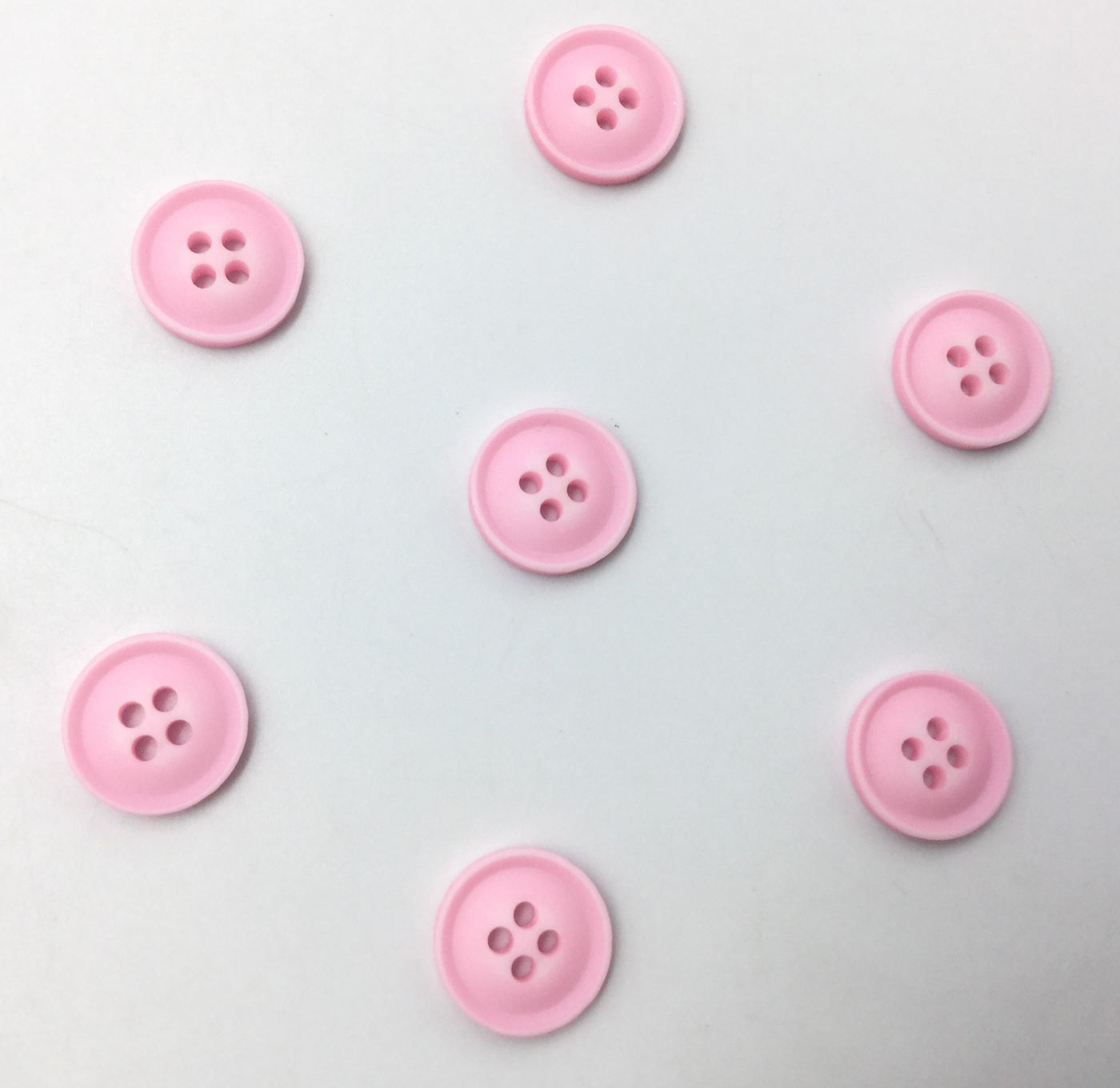 Matte Baby Pink Four Hole Plastic Button