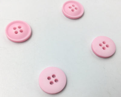 Matte Baby Pink Four Hole Plastic Button