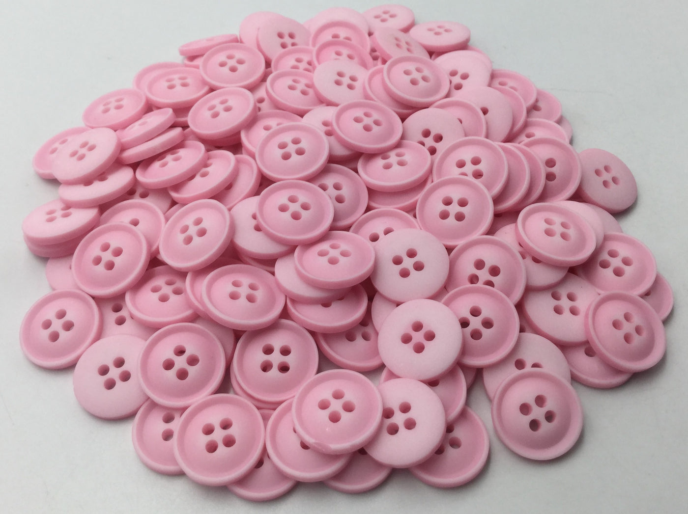 Matte Baby Pink Four Hole Polyester Button