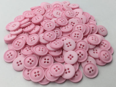 Matte Baby Pink Four Hole Polyester Button