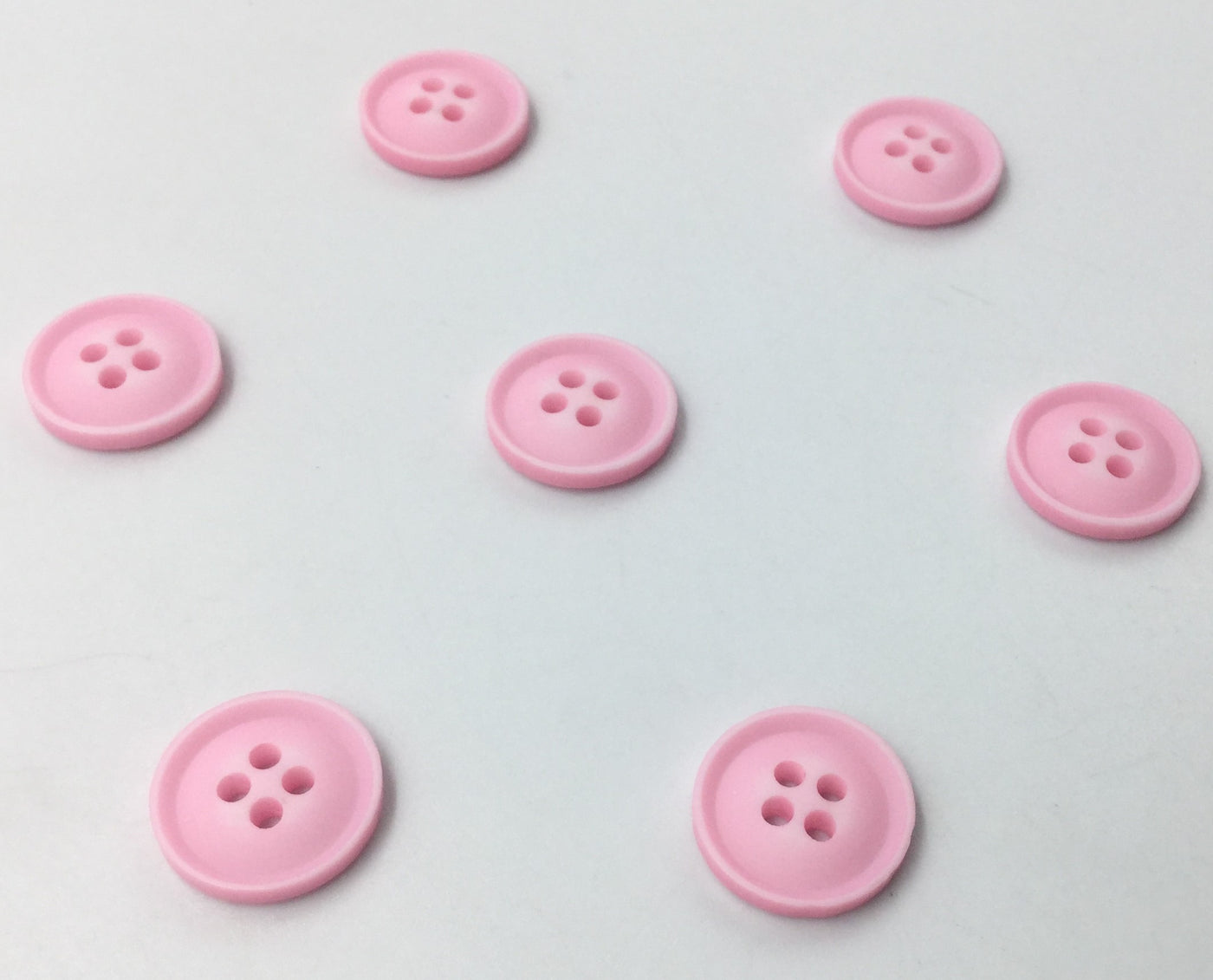 Matte Baby Pink Four Hole Polyester Button (Wholesale)