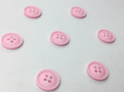 Matte Baby Pink Four Hole Polyester Button