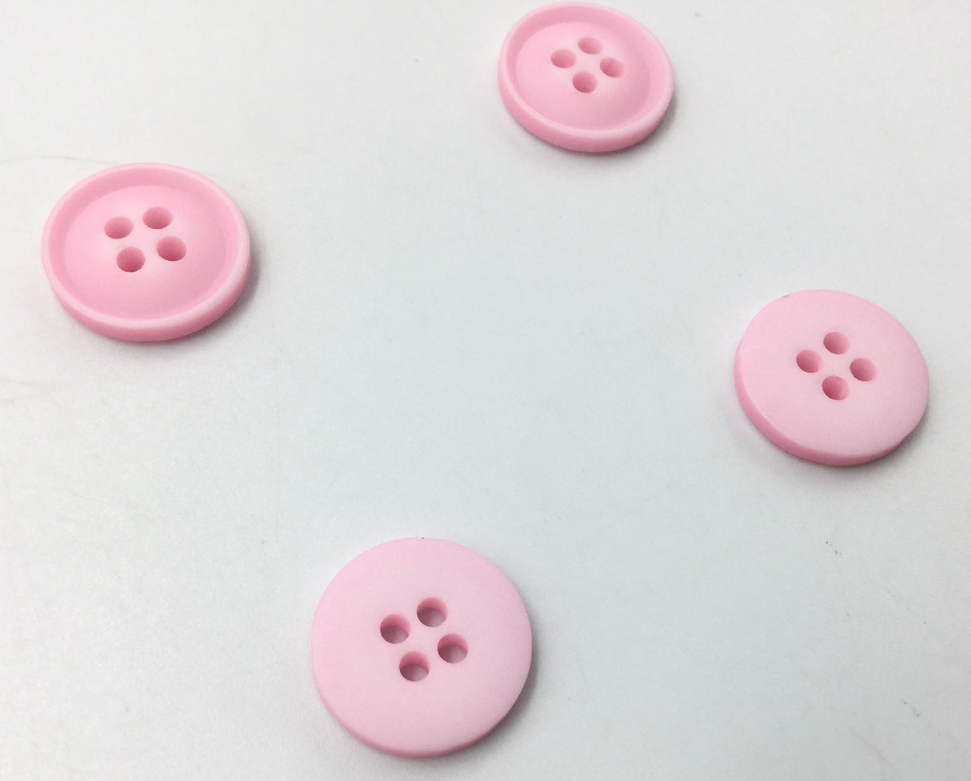 Matte Baby Pink Four Hole Polyester Button (Wholesale)