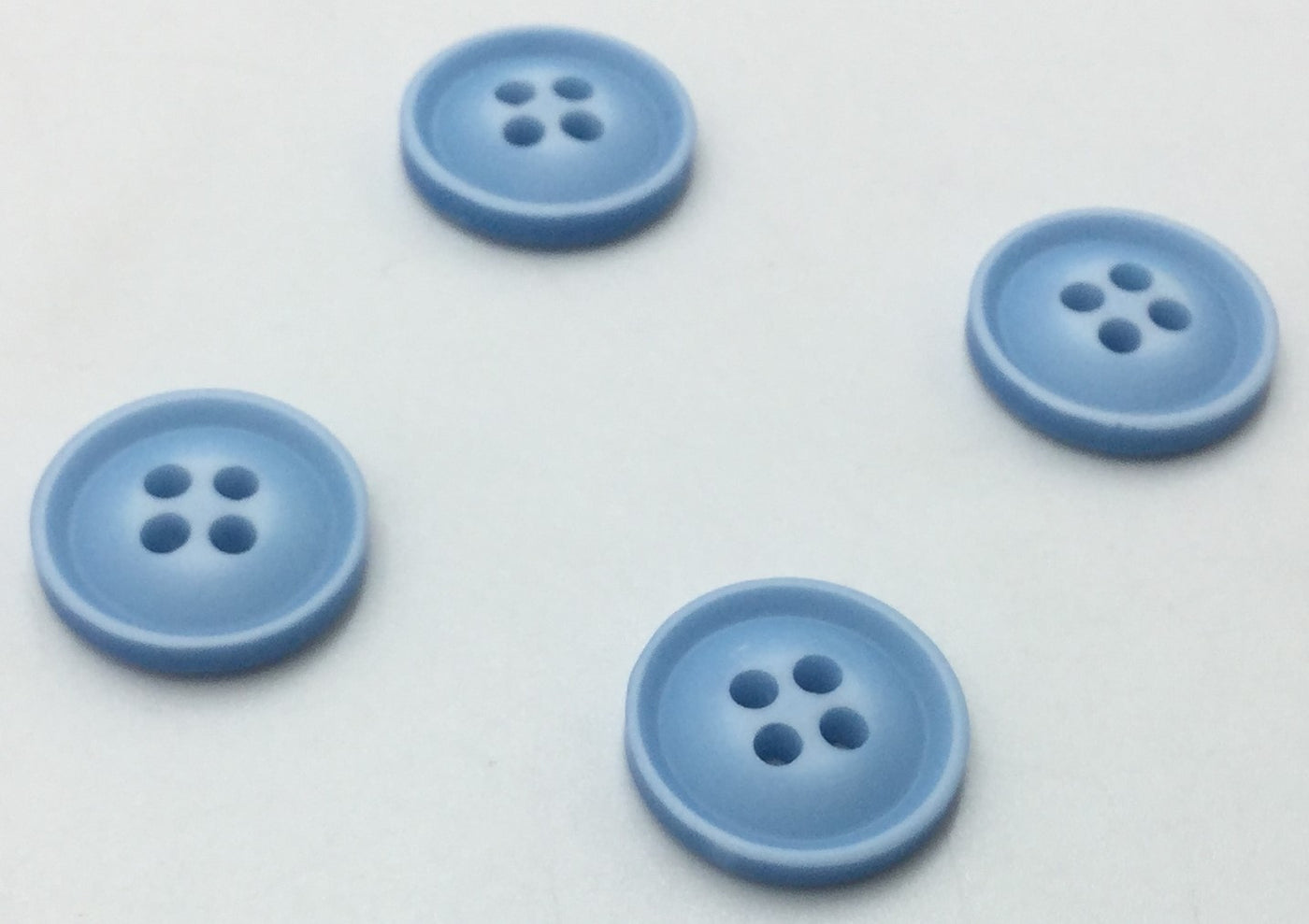 Sky Blue Four Hole Plastic Button