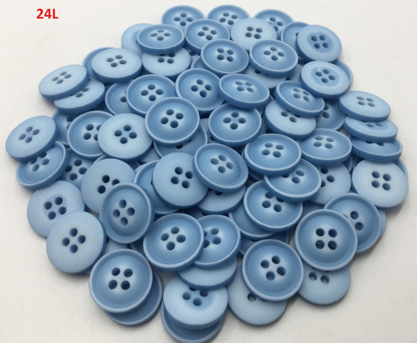 Sky Blue Four Hole Plastic Button