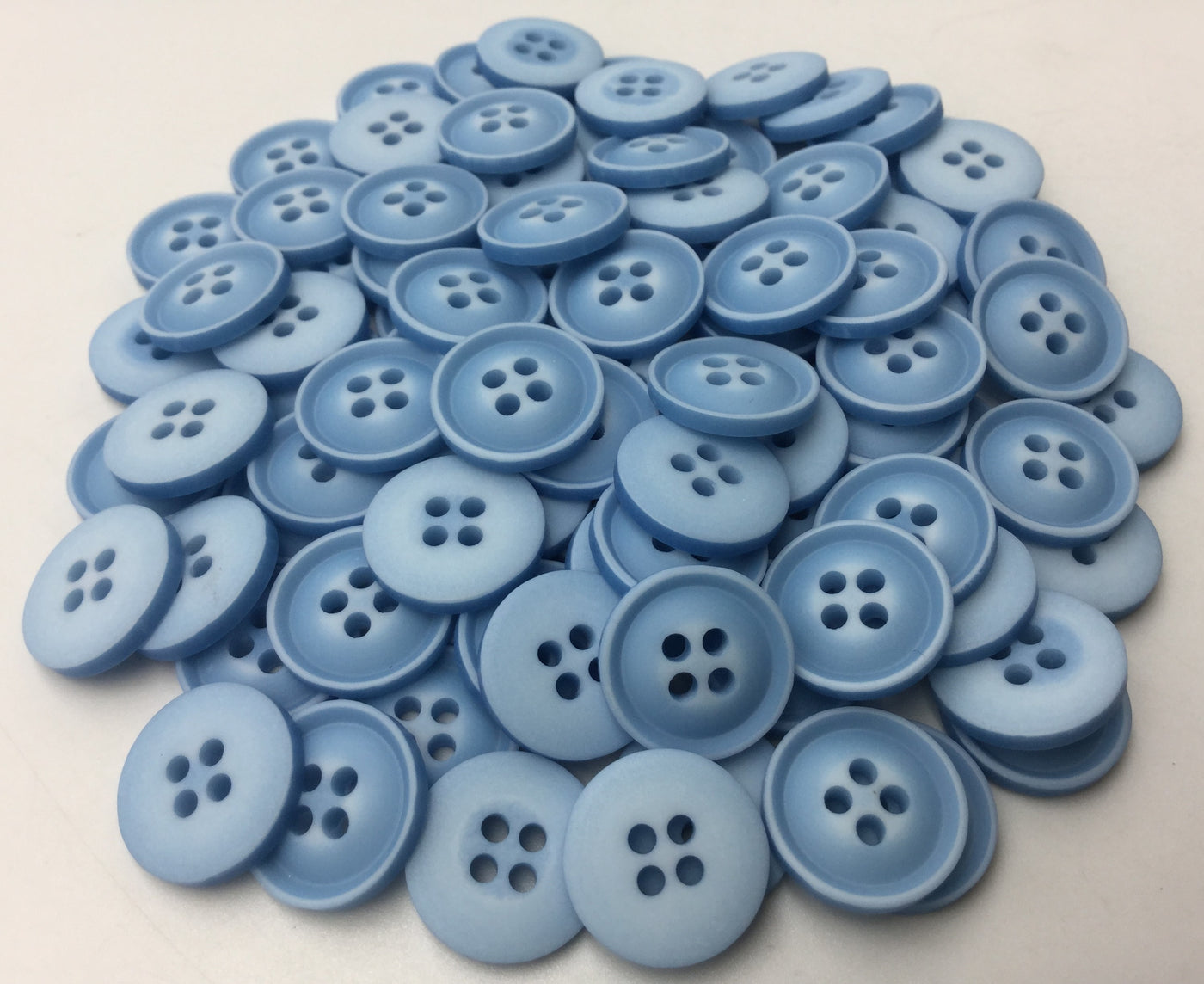 Sky Blue Four Hole Plastic Button