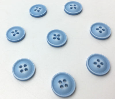 Sky Blue Four Hole Plastic Button