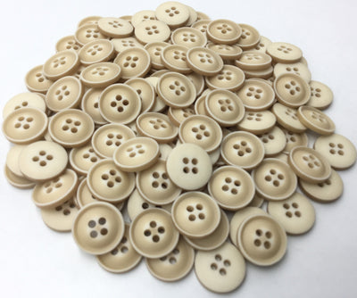 Matte Cream Four Hole Plastic Button