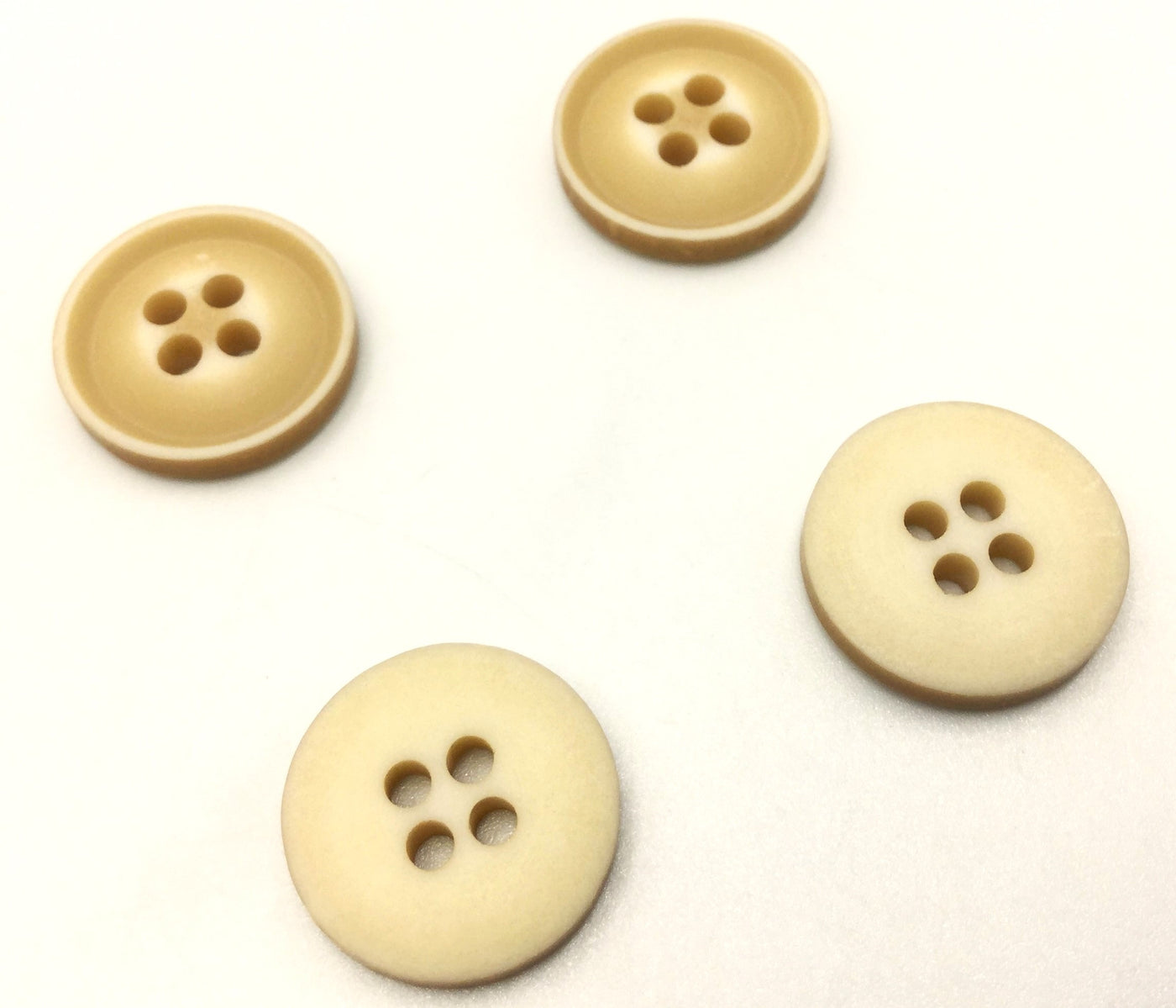 Matte Cream Four Hole Polyester Button (Wholesale)