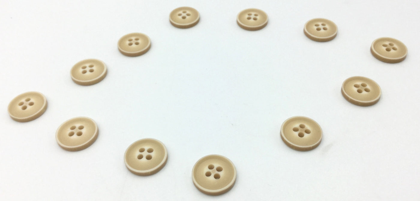 Matte Cream Four Hole Plastic Button