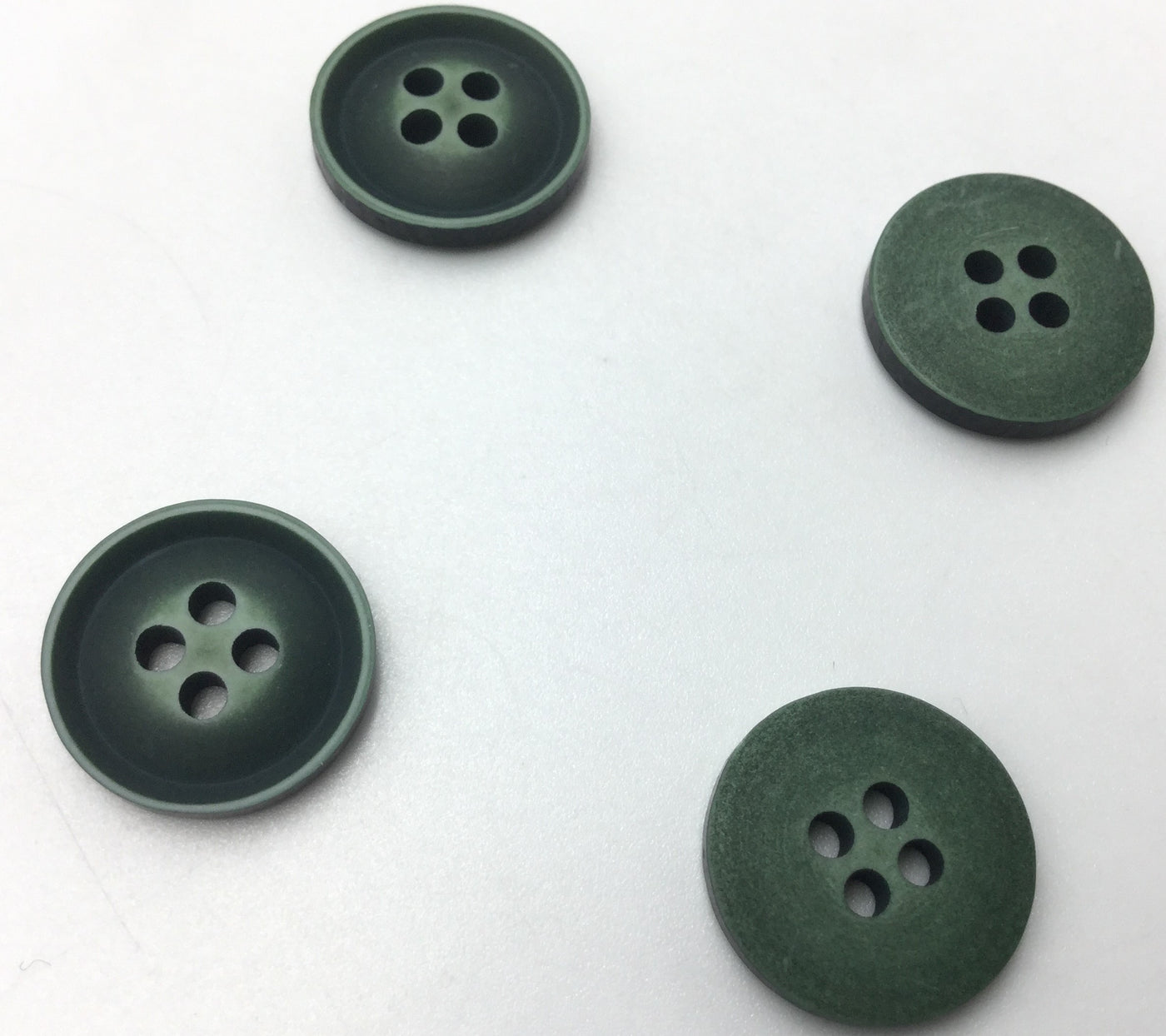 Deep Green Four Hole Plastic Button