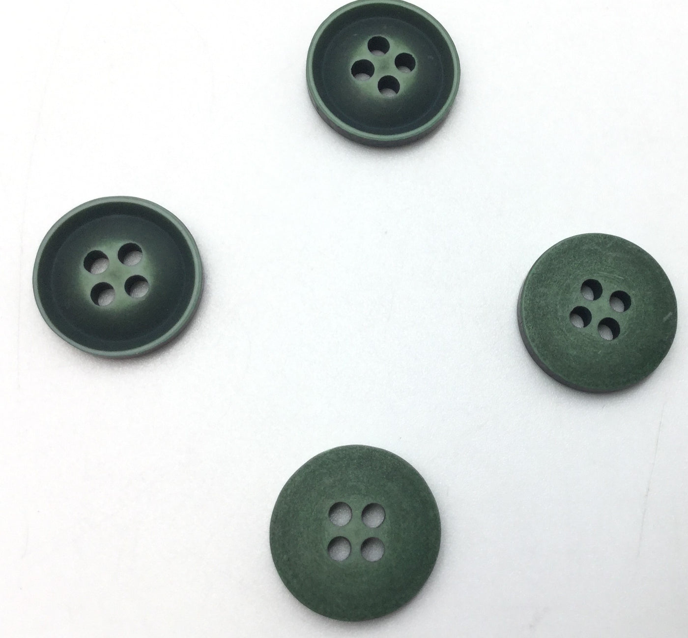 Deep Green Four Hole Plastic Button