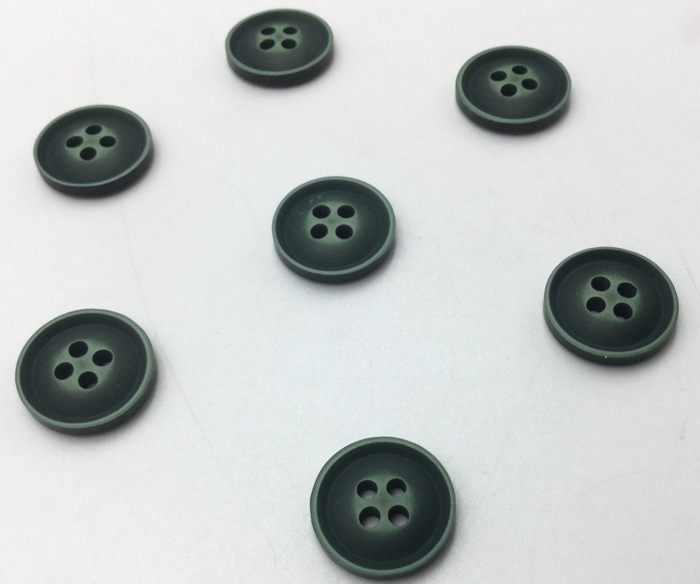 Deep Green Four Hole Plastic Button