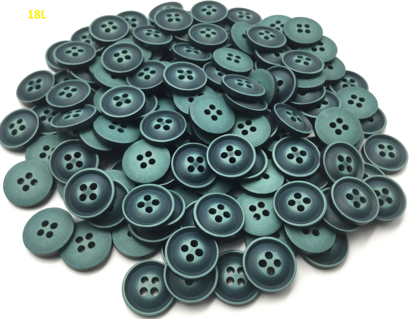 Bottle Green Four Hole Plastic Button