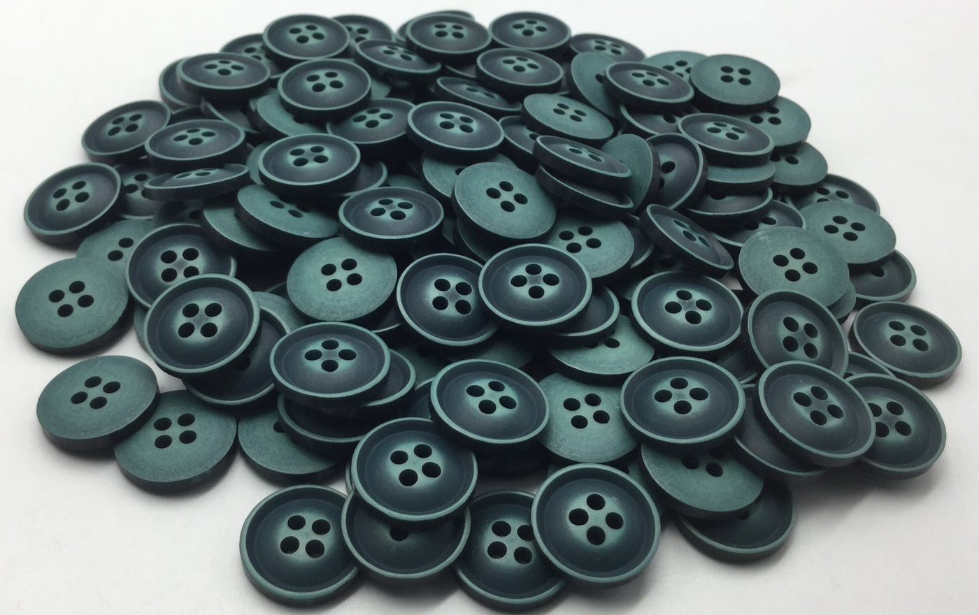 Bottle Green Four Hole Plastic Button