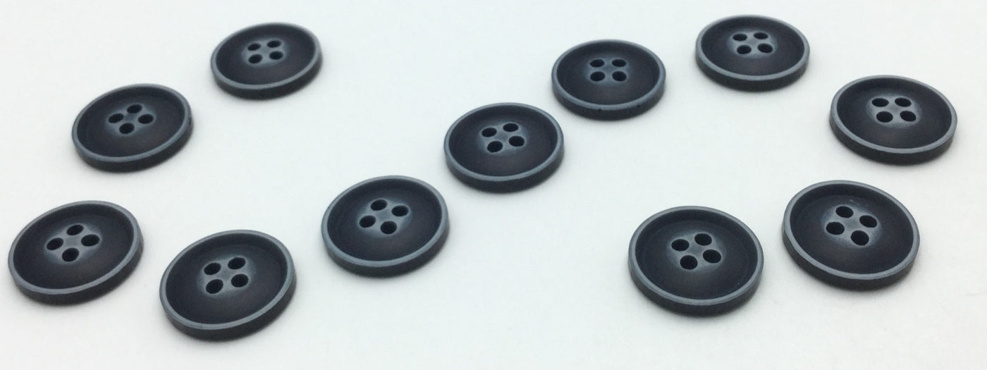 Navy Four Hole Plastic Button