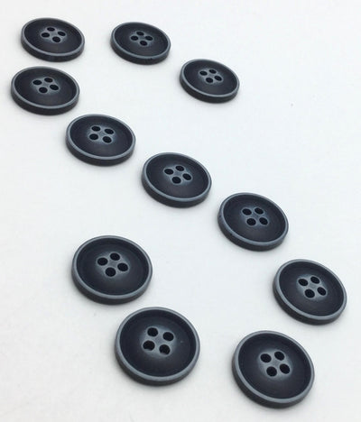 Navy Four Hole Plastic Button