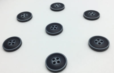 Navy Four Hole Plastic Button