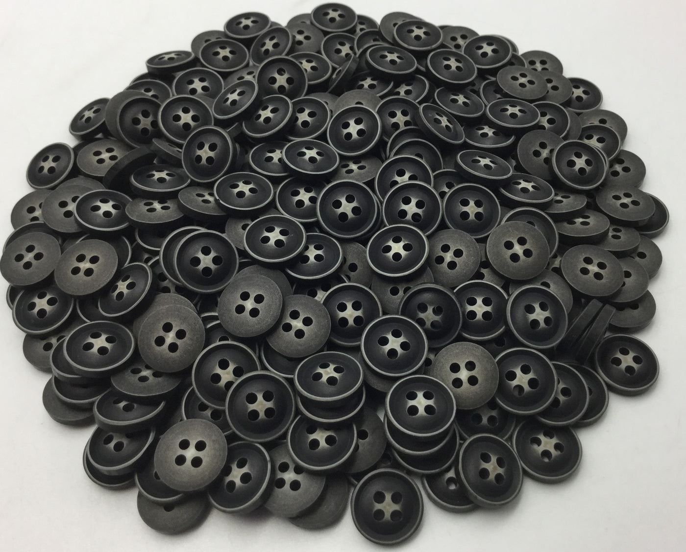 Black Four Hole Plastic Button