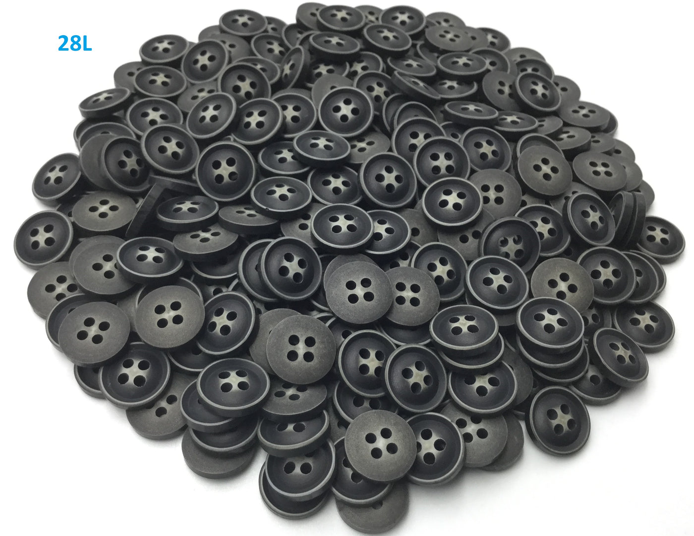 Black Four Hole Plastic Button