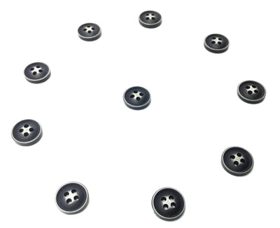 Matte Black Four Hole Polyester Button (Wholesale)