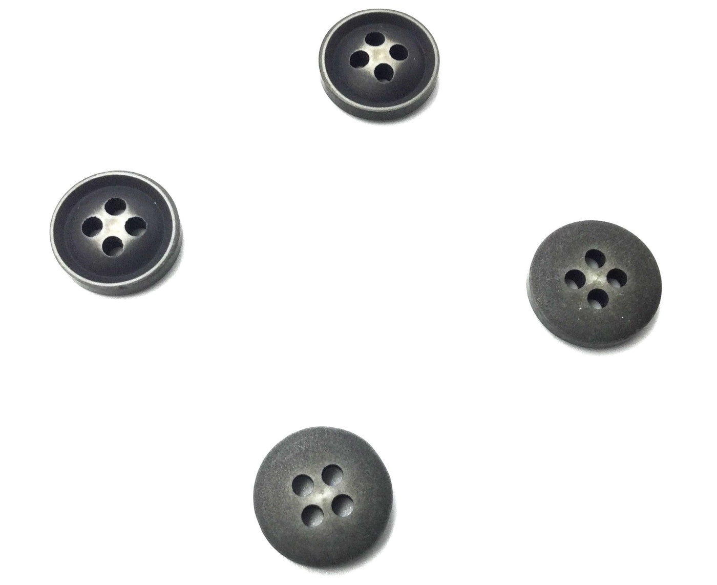 Matte Black Four Hole Polyester Button (Wholesale)