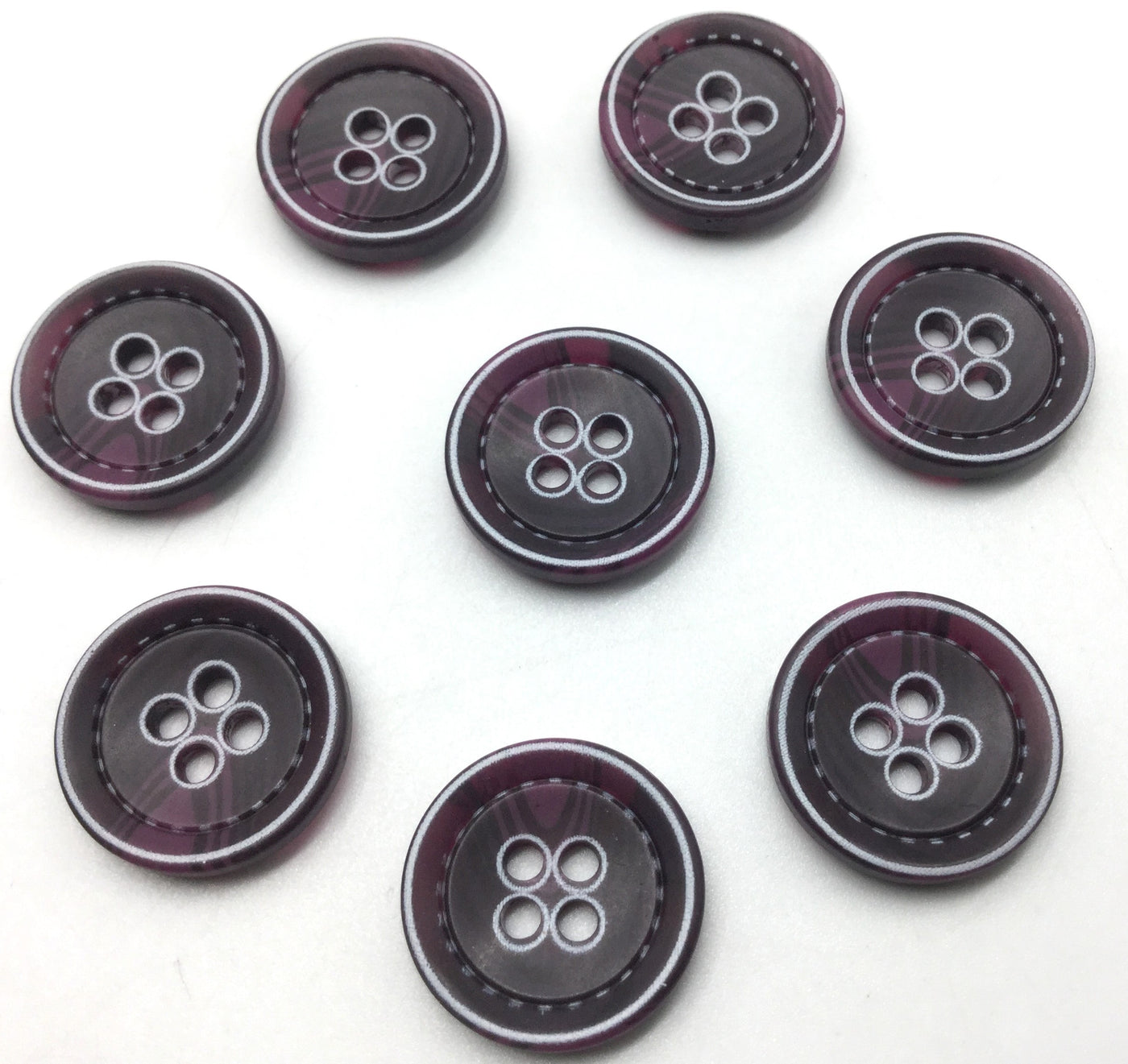 Purple Circular Plastic Buttons