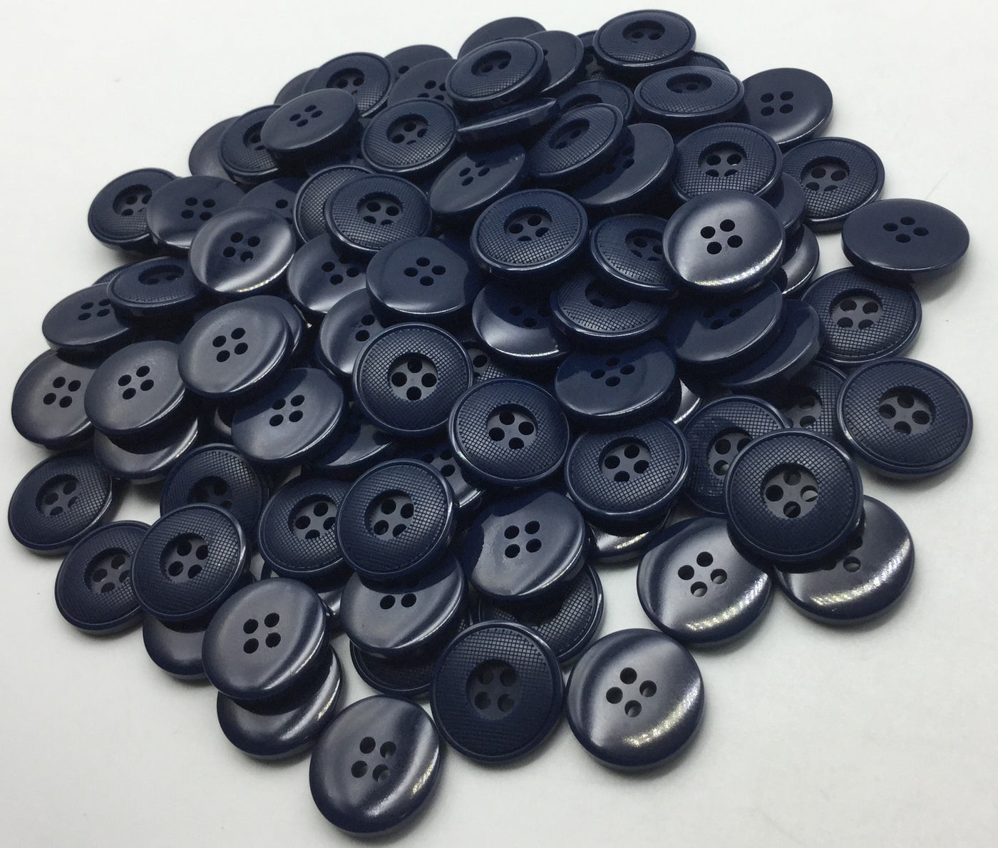 Blue Circular Plastic Buttons