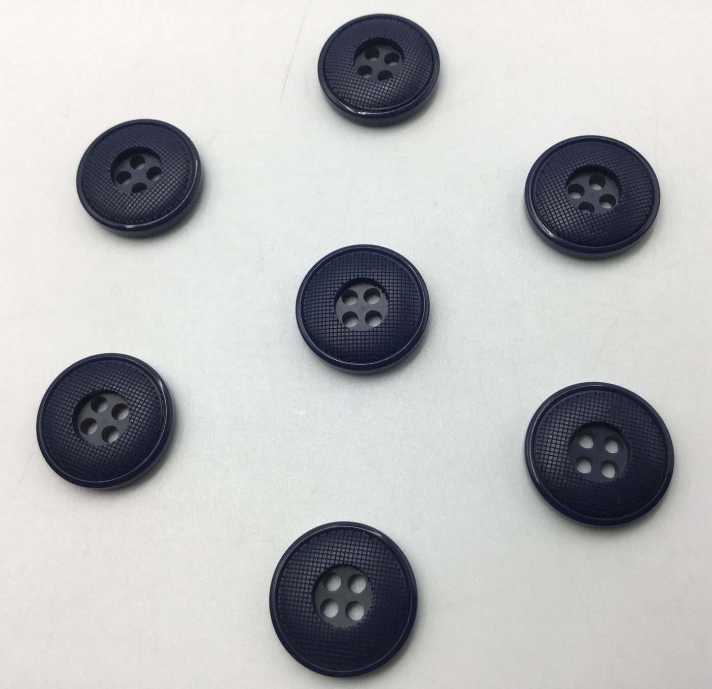 Blue Circular Plastic Buttons