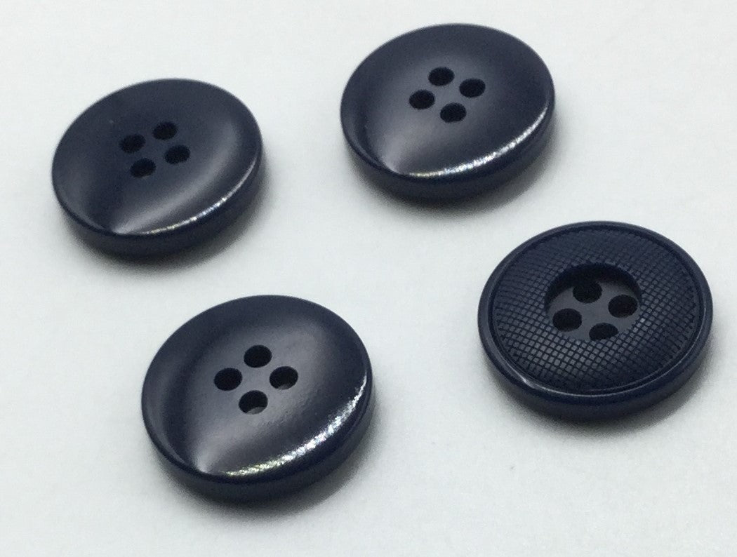 Blue Circular Plastic Buttons