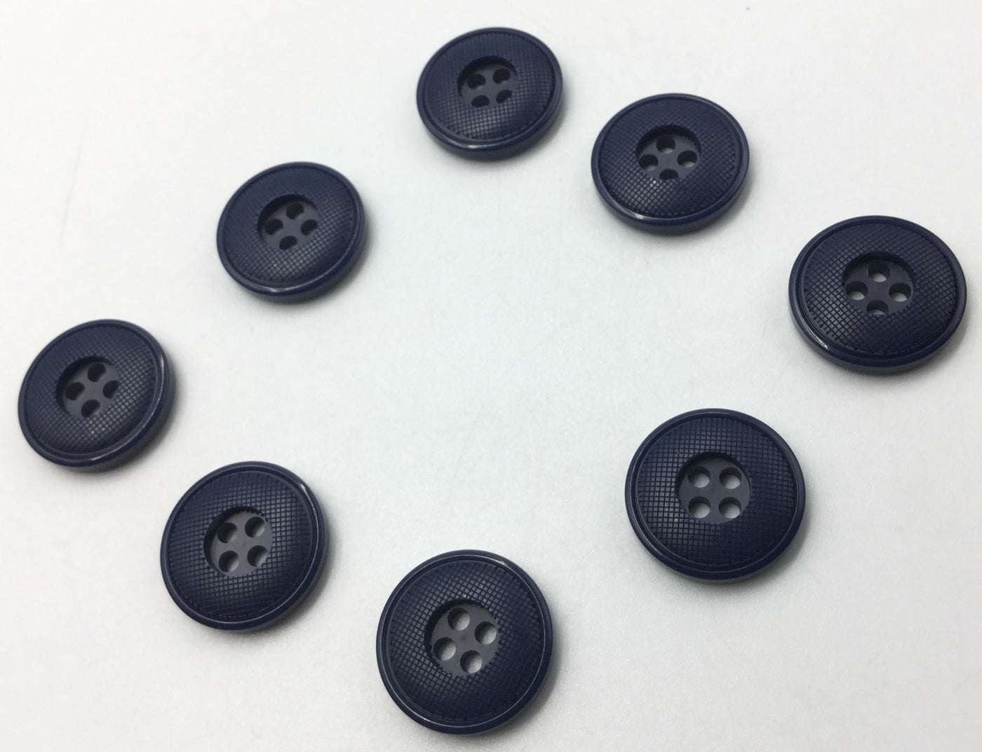 Blue Circular Plastic Buttons