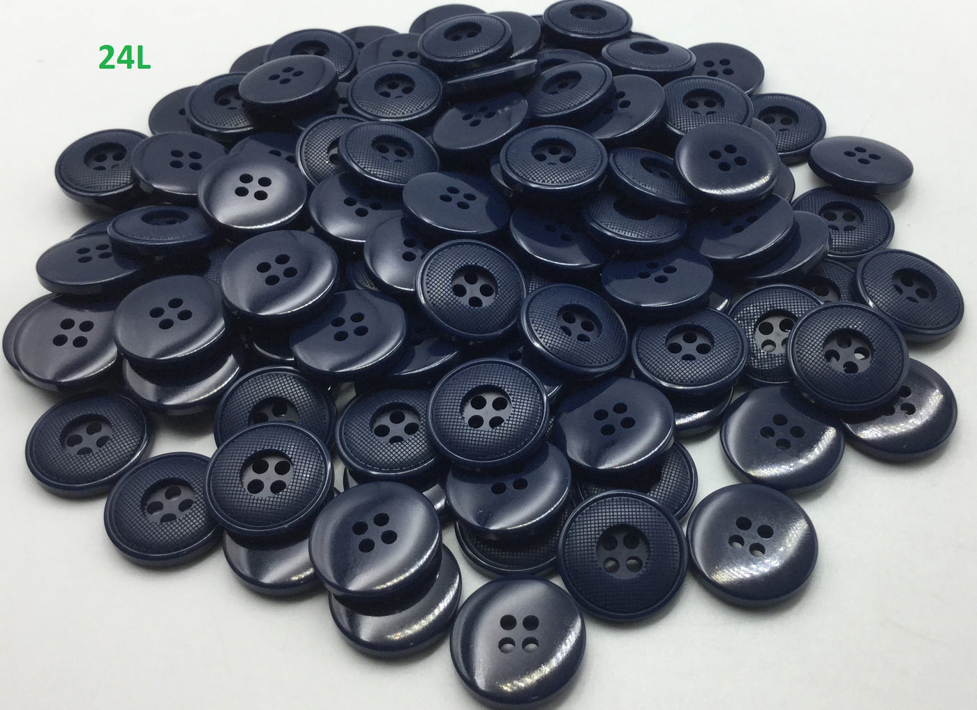 Navy Blue Circular 4 Hole Plastic Buttons