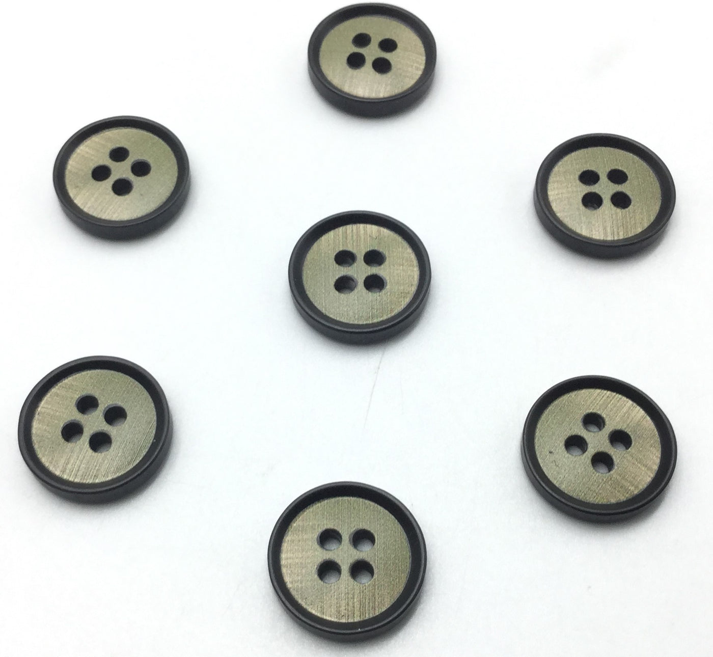 Green & Black Four Hole Plastic Button