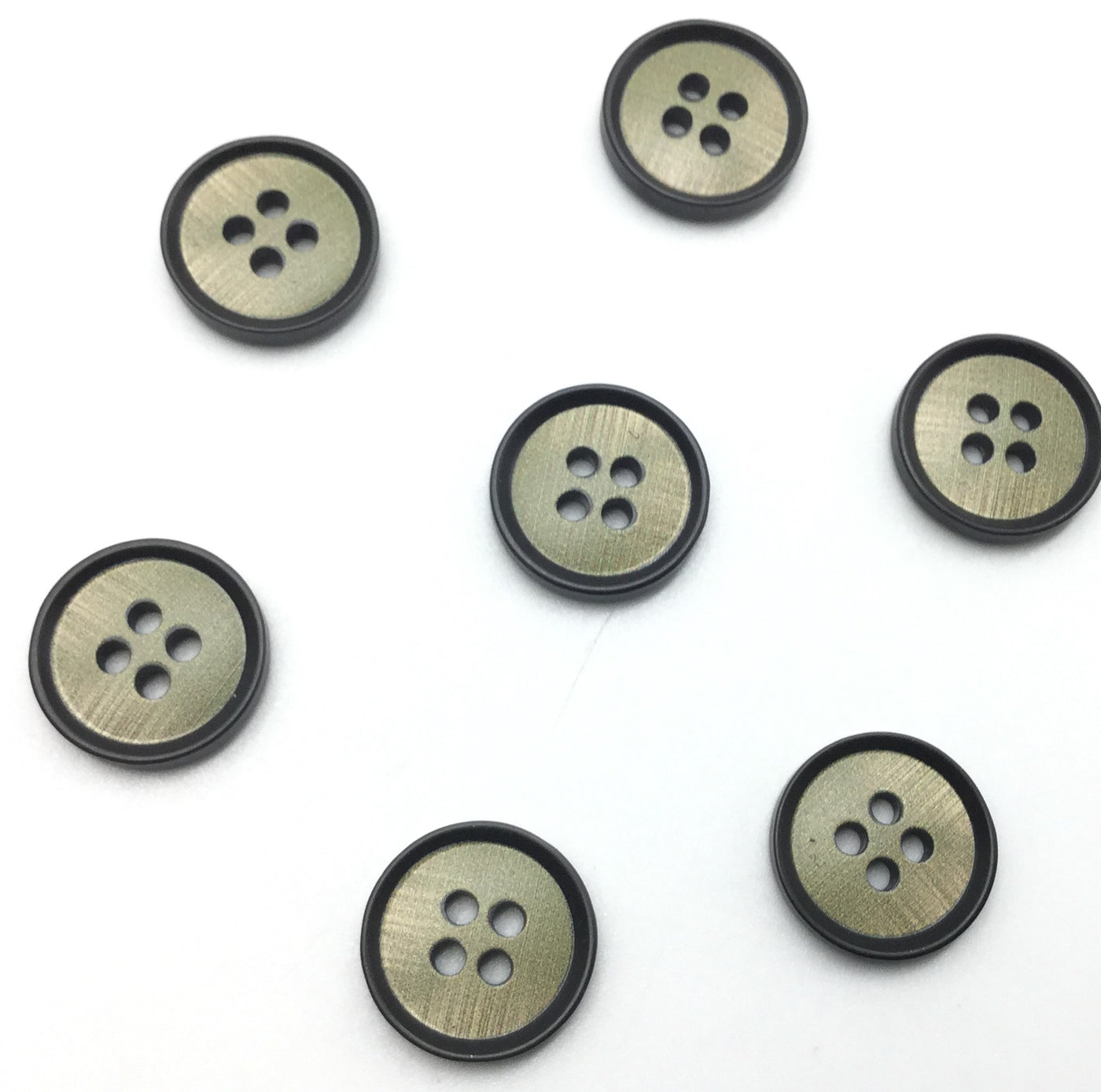 Green & Black Four Hole Plastic Button