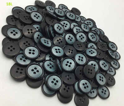 Blue Four Hole Plastic Button