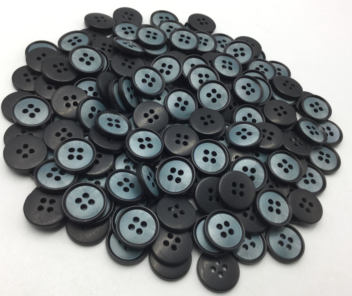 Blue Four Hole Plastic Button